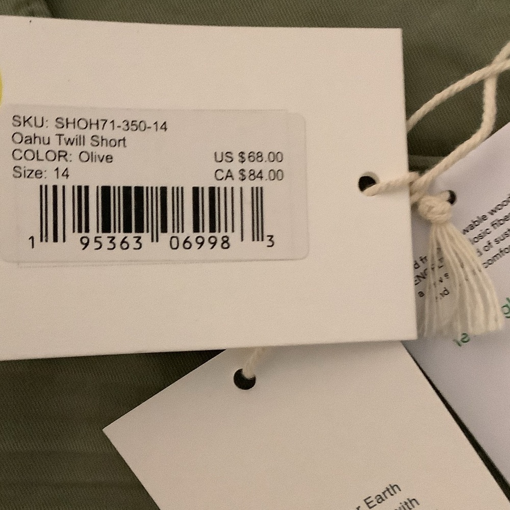 Carve Designs Twill Short Olive Women’s - Picture 8 of 8